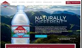 
							         Bottled Water | Arrowhead® Brand Mountain Spring Water								  
							    