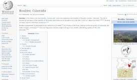 
							         Boulder, Colorado - Wikipedia								  
							    