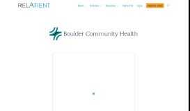 
							         Boulder Community Health a Secure Partner - Relatient								  
							    