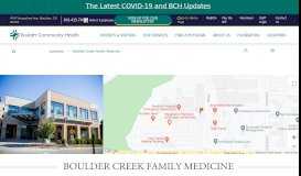 
							         Boulder Creek Family Medicine | BCH - Boulder Community Health								  
							    