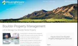 
							         Boulder Property Management - Housing Helpers Colorado								  
							    