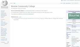 
							         Bourne Community College - Wikipedia								  
							    