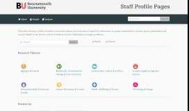 
							         Bournemouth University Staff Profile Pages								  
							    