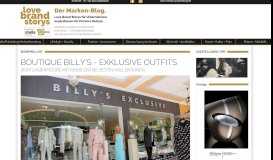 
							         BOUTIQUE BILLY'S - EXKLUSIVE OUTFITS - Pure Lebenslust								  
							    