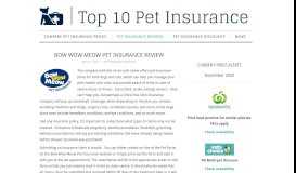 
							         Bow Wow Meow Pet Insurance Review | Top 10 Pet Insurance								  
							    