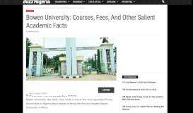 
							         Bowen University: Courses, Fees, Login Portal, Admission, Address								  
							    