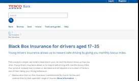 
							         Box Insurance for Young Drivers - Tesco Bank								  
							    