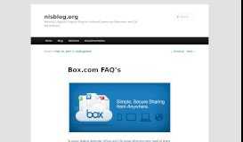 
							         Box.com FAQ's | nlsblog.org								  
							    