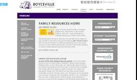 
							         Boyceville Community School District - Family Resources Home								  
							    