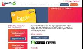 
							         BP+ Fuel Card - Lowes Petroleum Service								  
							    