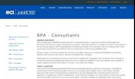 
							         BPA - Consultants - Customer Portal | JobBOSS								  
							    