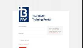 
							         BPAY Training Portal - Login								  
							    