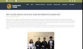 
							         BPC placed 2nd in the State-wide Mathematics Games Day								  
							    