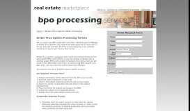 
							         BPO Processing Service - Real Estate Marketplace								  
							    