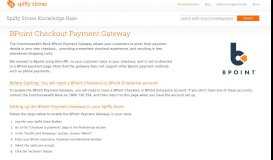 
							         BPoint Checkout Payment Gateway - Spiffy Stores Knowledge Base								  
							    