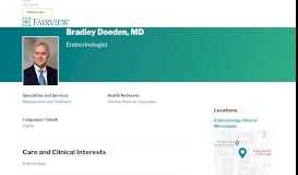 
							         Bradley Doeden, MD - Fairview								  
							    
