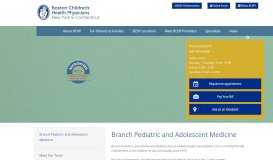 
							         Branch Pediatrics and Adolescent Medicine, P.C. - BCH Physicians								  
							    