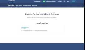 
							         Branches for Hakrinbank N.v. in Suriname - TransferWise								  
							    