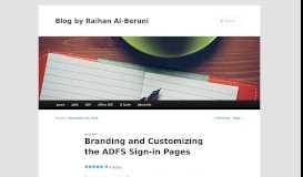 
							         Branding and Customizing the ADFS Sign-in Pages | Blog by ...								  
							    