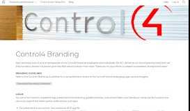 
							         Branding | Control4								  
							    