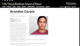 
							         Brandon Carpio | USC Glorya Kaufman School of Dance								  
							    