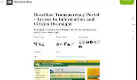 
							         Brazilian Transparency Portal - Access to Information and Citizen ...								  
							    