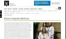 
							         Brazos Integrative Medicine | Wacoan® | Waco's Magazine™								  
							    