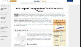 
							         Brazosport Independent School District, Texas - Ballotpedia								  
							    