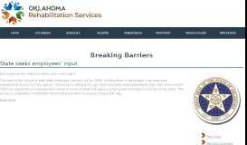
							         Breaking Barriers | Page 6 | Oklahoma Department of Rehabilitation ...								  
							    