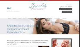 
							         Breast Reconstruction - Specialists in Plastic Surgery								  
							    