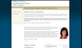 
							         Breast/General Surgeon Natalie Furgiuele: Mon-Vale Specialty Practices								  
							    
