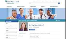 
							         Brenda Reems, CRNA | CHI St. Alexius Health								  
							    