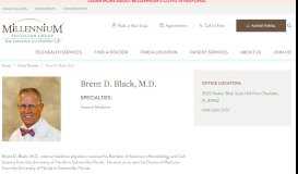
							         Brent D. Black, M.D. - Millennium Physician Group								  
							    