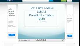 
							         Bret Harte Middle School Parent Information Night January 15, ppt ...								  
							    