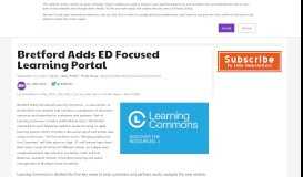 
							         Bretford Adds ED Focused Learning Portal - rAVe [Publications]								  
							    