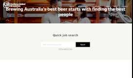 
							         Brewing Australia's best beer starts with finding the best people ...								  
							    