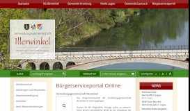 
							         Bürgerserviceportal Online - Verwaltungsgemeinschaft Illerwinkel								  
							    