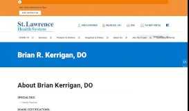 
							         Brian R. Kerrigan, DO - Canton, NY Primary Care Physician | Canton ...								  
							    