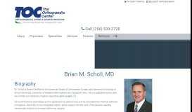 
							         Brian Scholl, MD - Spine Surgery - Huntsville Alabama Tennessee								  
							    