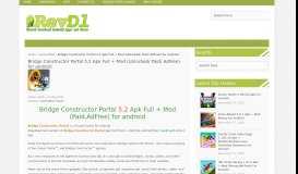 
							         Bridge Constructor Portal 3.1 Apk Full (Paid) + Mod android - Revdl.com								  
							    