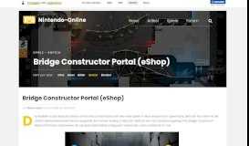 
							         Bridge Constructor Portal (eShop) Review - Nintendo-Online.de								  
							    