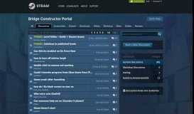 
							         Bridge Constructor Portal General Discussions - Steam Community								  
							    
