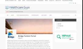 
							         Bridge Patient Portal, Author at The Healthcare Guys								  
							    