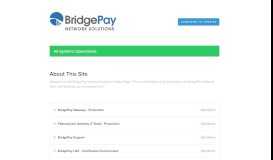 
							         BridgePay Network Solutions Status								  
							    