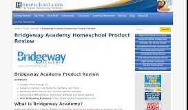 
							         Bridgeway Academy | Homeschool.com								  
							    