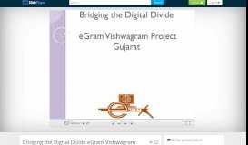 
							         Bridging the Digital Divide eGram Vishwagram Project Gujarat - ppt ...								  
							    