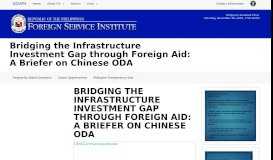 
							         Bridging the Infrastructure Investment Gap through Foreign Aid: A ...								  
							    