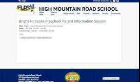 
							         Bright Horizons Preschool Parent Information Session | High Mountain ...								  
							    