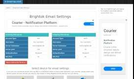 
							         Brightok Email Settings | brightok.net SMTP, IMAP & POP Server								  
							    
