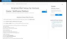 
							         Brightok mail Setup - Outlook | brightok.net | SmtpImap - Email ...								  
							    